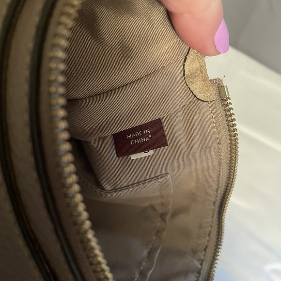 Coach Leather Suede Large Clutch Wristlet Bag Pebbled Leather F53419 Tan Beige - Picture 9 of 16